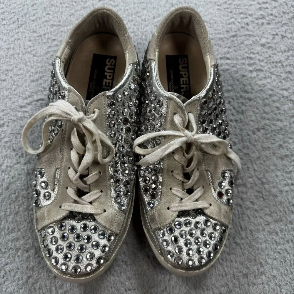 Golden Goose | RARE Rhinestone Sneakers Size 40/9 - Picture 2 of 9